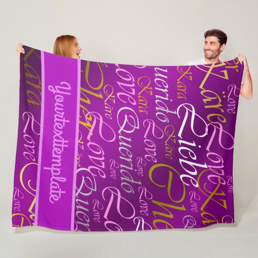 Couverture Polaire Amour, liebe, kara, cher, käre, querido, texte, ro (En situation)