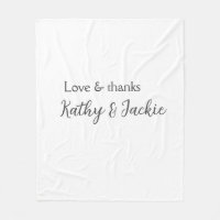 Amour & merci nom du couple mariage simple minimal