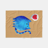 Couverture Polaire Amour mignon de chat (Devant (Horizontal))