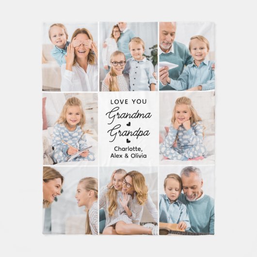 Couverture Polaire Amour moderne Vous Grand-mère Grand-père Personnal (Devant)