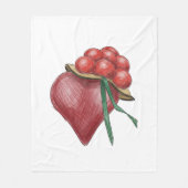 Couverture Polaire Amour noir (Devant)