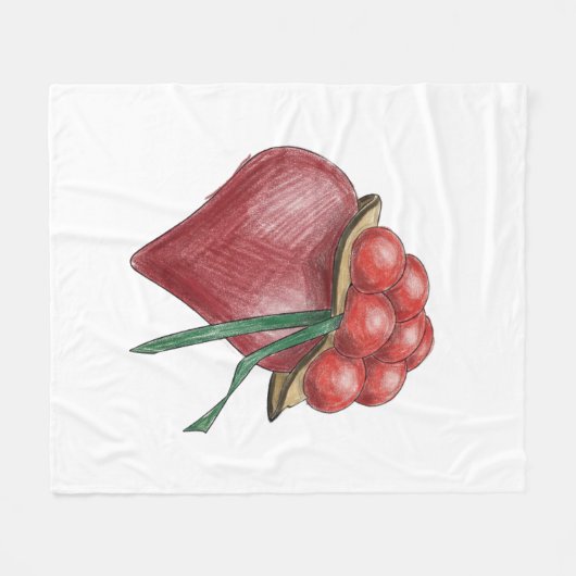 Couverture Polaire Amour noir (Devant (Horizontal))