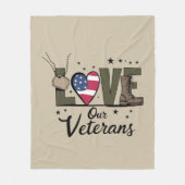 Couverture Polaire Amour Notre Jour des anciens combattants Fier Jour (Devant)