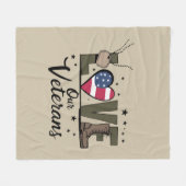 Couverture Polaire Amour Notre Jour des anciens combattants Fier Jour (Devant (Horizontal))