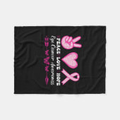 Couverture Polaire amour paix espoir oeil cancer du sein (Devant (Horizontal))