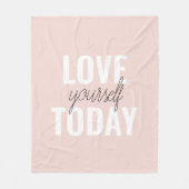 Couverture Polaire Amour Positif Vous-Même Aujourd'Hui Citation Paste (Devant)