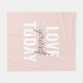 Couverture Polaire Amour Positif Vous-Même Aujourd'Hui Citation Paste (Devant (Horizontal))