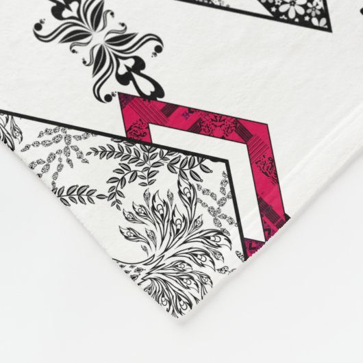 Couverture Polaire Amour, résille, patchwork (Coin)