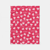 Couverture Polaire AMOUR sans couture Valentines Jour rose rouge blan (Devant)