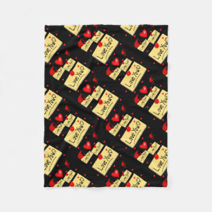 Couverture Polaire amour u black zazzé nouveau