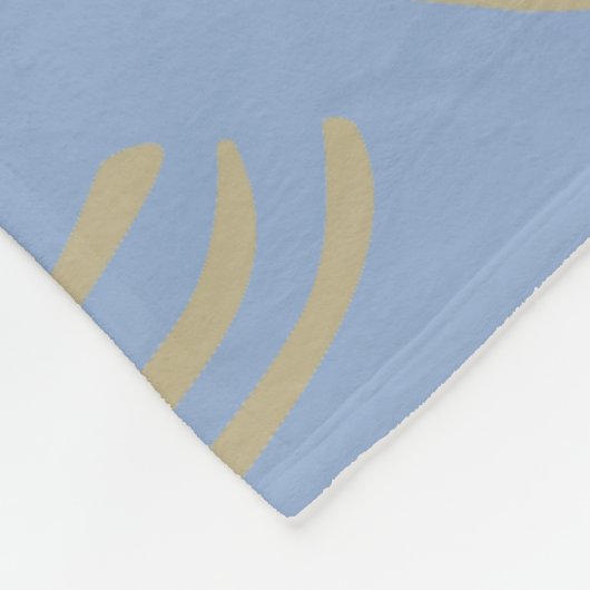 Couverture Polaire Amour Vit Ici Bleu Flecked Blanche Toison (Coin)