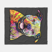 Couverture Polaire Amoureux de les chiens v01 (Devant (Horizontal))