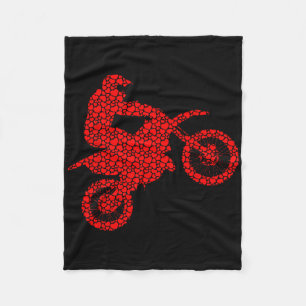 Couverture Polaire Amoureux de Motocross Voeux de la Saint-Valentin A