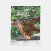 Couverture Polaire Amoureux des animaux d'orang-outan (Devant)