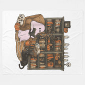 Couverture Polaire Amoureux des chats du livre de lecture Ghost Hallo (Devant (Horizontal))