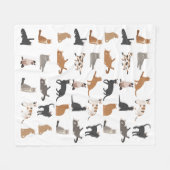 Couverture Polaire Amoureux des chats Patten Fun Imprimer (Devant (Horizontal))