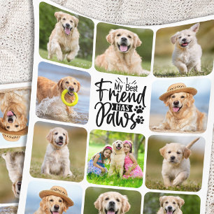 Couverture Polaire Amoureux des chiens 11 Photo Collage Best Friend H