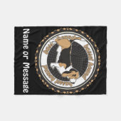 Couverture Polaire Amoureux des chiens Basset Hound Nom personnalisé (Devant (Horizontal))