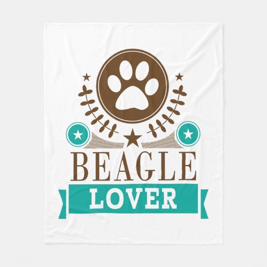 Couverture Polaire Amoureux des chiens beagle (Devant)
