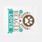 Couverture Polaire Amoureux des chiens beagle (Devant (Horizontal))