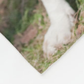 Couverture Polaire Amoureux des chiens chiot 4 Photos Nom et monogram (Coin)