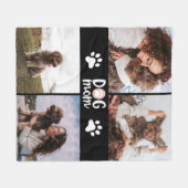 Couverture Polaire Amoureux des chiens Four Photo Chien Maman (Devant (Horizontal))