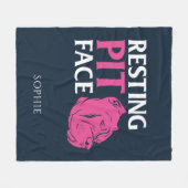 Couverture Polaire Amoureux des chiens Gag Repose de la face (Devant (Horizontal))