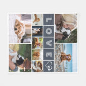 Couverture Polaire Amoureux des chiens Heart Love Photo Collage (Devant (Horizontal))