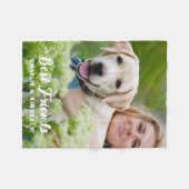 Couverture Polaire Amoureux des chiens Meilleurs amis Customisé Anima (Devant (Horizontal))