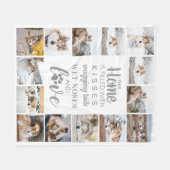 Couverture Polaire Amoureux des chiens Personnalisé Animaux de compag (Devant (Horizontal))