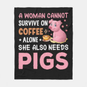 Couverture Polaire Amoureux du cochon de campagne amusant (Devant)