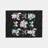 Couverture Polaire &amp; Angel Coquette Style Bows Valentine's Day  (Devant (Horizontal))