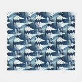 Couverture Polaire Amusant Abstrait scandinave moderne Pine Tree Moti (Devant (Horizontal))
