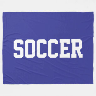 Couverture Polaire Amusant Athlétique Gras Texte SOCCER Blanc Sur Fon