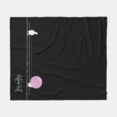 Couverture Polaire Amusant Bubblegum Birds on a Wire Black (Devant (Horizontal))