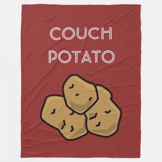 Couverture Polaire Amusant "Canapé Pomme de terre" Regarder la fleur (Devant)