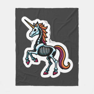 Couverture Polaire Amusant Cos de licorne squelette amoureux Hallowee