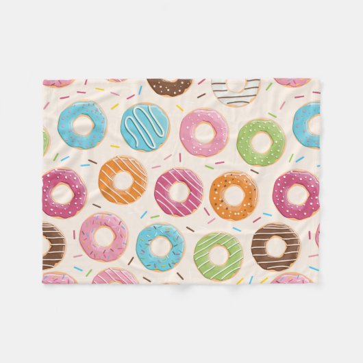 Couverture Polaire Amusant Donut (Devant (Horizontal))
