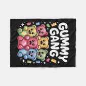 Couverture Polaire Amusant Gummy Ours Design Pour Hommes Femmes Enfan (Devant (Horizontal))