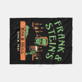Couverture Polaire Amusant Halloween Frank Et Stein's Bar Grill (Devant (Horizontal))