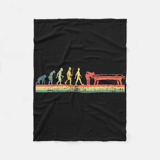 Couverture Polaire Amusant Human Billiards Evolution 8 Ll Pool Player (Devant)