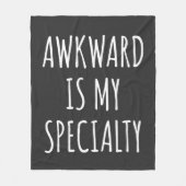 Couverture Polaire Amusant Introvert Humour Citation Awkward Fun Blac (Devant)