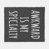 Couverture Polaire Amusant Introvert Humour Citation Awkward Fun Blac (Devant (Horizontal))