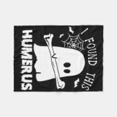 Couverture Polaire Amusant J'Ai Trouvé Ce Humerus Boo Ghost Halloween (Devant (Horizontal))