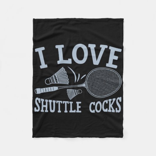 Couverture Polaire Amusant Joueur Badminton Match Jeu Joke (Devant)