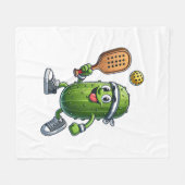 Couverture Polaire Amusant joueur de pickleball Louveur de paddleball (Devant (Horizontal))