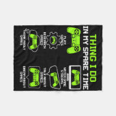 Couverture Polaire Amusant Joueur Que Je Fais Dans Mon Temps De Recha (Devant (Horizontal))