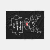 Couverture Polaire Amusant Joyeux Noël Mpy Reindeer Club Festif Re (Devant (Horizontal))