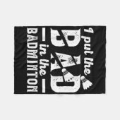 Couverture Polaire Amusant Mettre Le Mauvais Dans Le Badminton _ Nave (Devant (Horizontal))