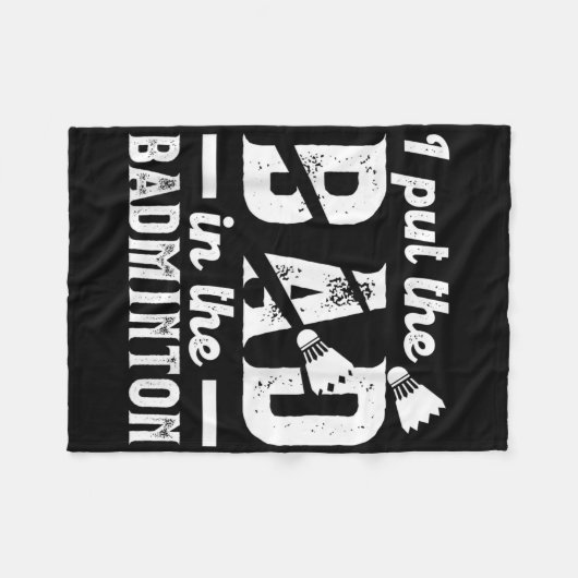 Couverture Polaire Amusant Mettre Le Mauvais Dans Le Badminton _ Nave (Devant (Horizontal))